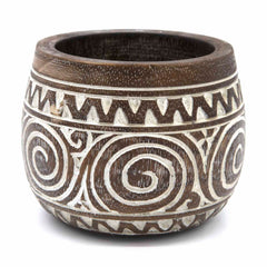 Tribal Style Hand Carved Pot-Siesta Crafts