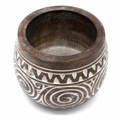 Tribal Style Hand Carved Pot-Siesta Crafts