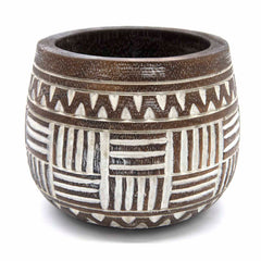 Tribal Style Hand Carved Pot-Siesta Crafts