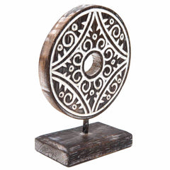 Tribal Style Coin on Stand-Siesta Crafts