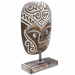 Tribal Hand Carved Mask on Stand-Siesta Crafts
