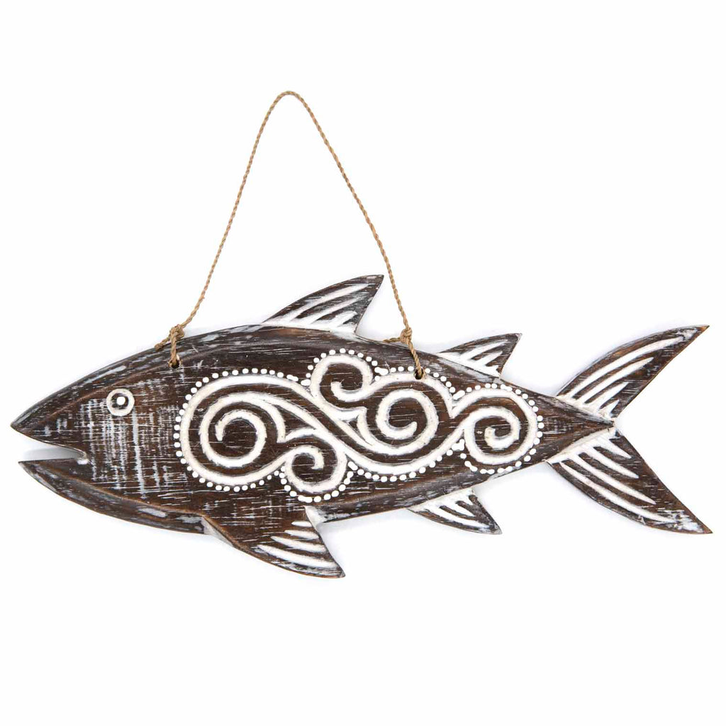 Hand Carved Fish Plaque-Siesta Crafts