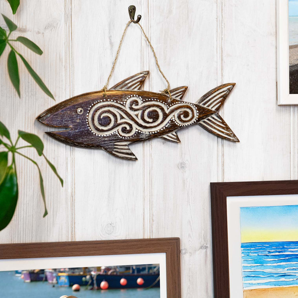 Hand Carved Fish Plaque-Siesta Crafts