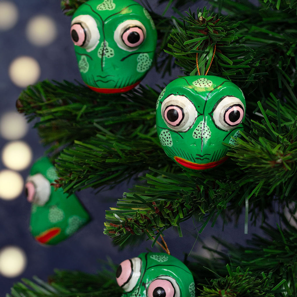 Mini Frog Mask Hanging Decoration-Siesta Crafts