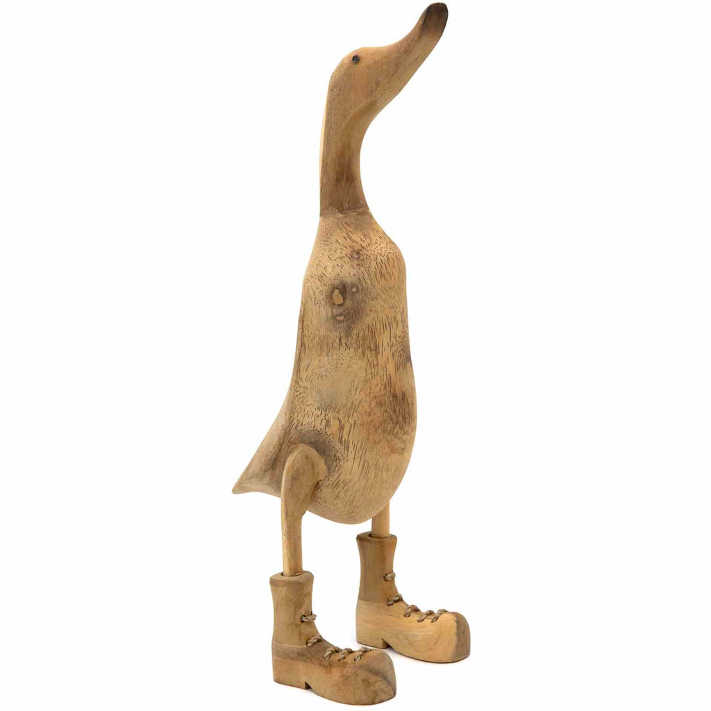 Natural Bamboo Root Duck With Boots - 50cm-Siesta Crafts
