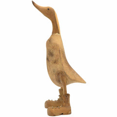 Natural Bamboo Root Duck With Boots - 50cm-Siesta Crafts
