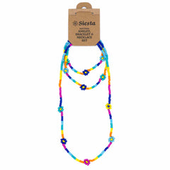 Rainbow Flower Beaded Jewellery Set-Siesta Crafts
