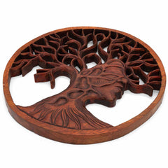 Ornate Tree and Face Plaque
