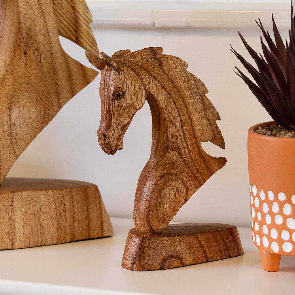 Horse Head Woodcarving - 20cm