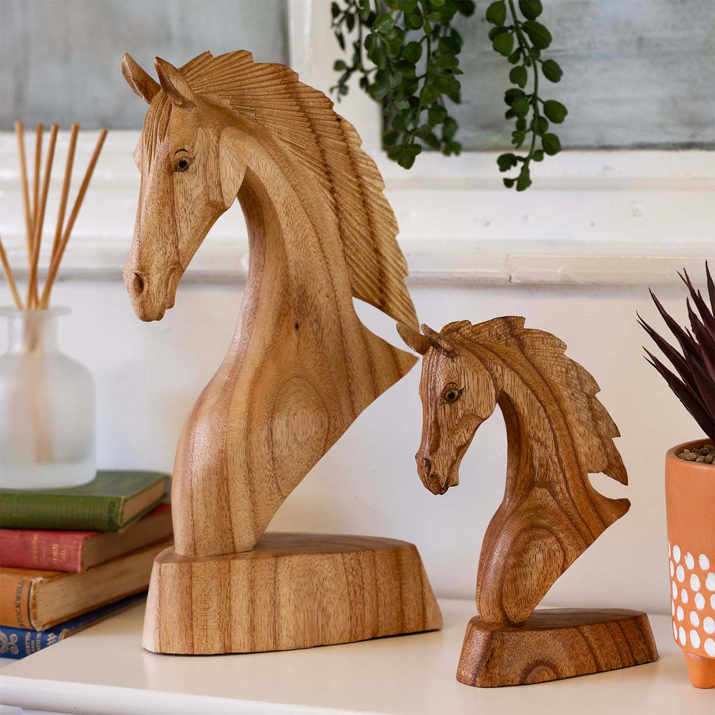 Horse Head Woodcarving - 30cm