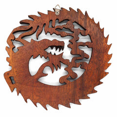 Carved Round Dragon Plaque