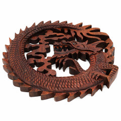 Carved Round Dragon Plaque