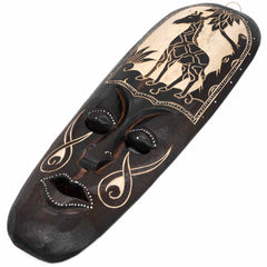 Mask With Giraffe Carving 50cm