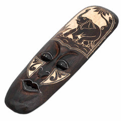 Mask With Elephant Carving 50cm
