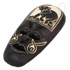 Mask With Elephant Carving 30cm