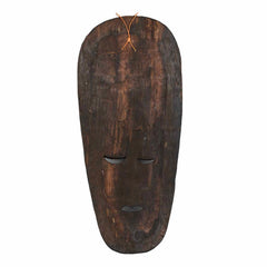 Mask With Owl Carving 30cm