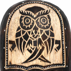 Mask With Owl Carving 30cm