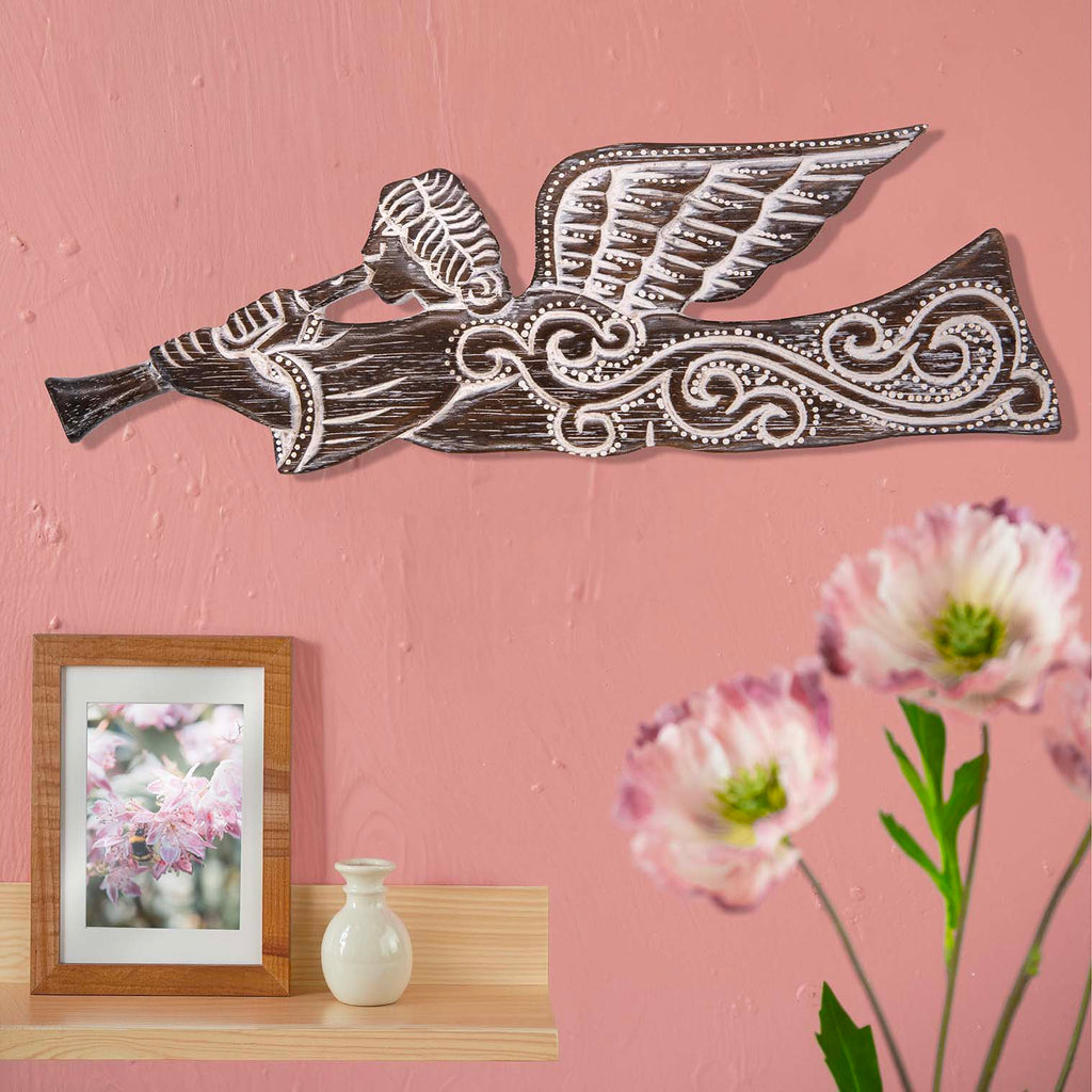 Archangel With Trumpet Carving