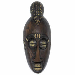 African Style Mask With Top Knot