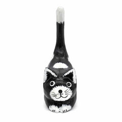Black Cat with White Spots