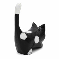 Black Cat with White Spots