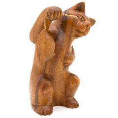Cat and Mouse Woodcarving