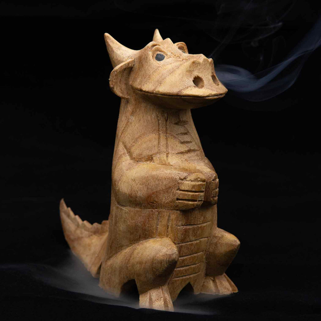 Smoking Dragon Cone Incense Carving - 15cm-Siesta Crafts