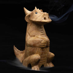 Smoking Dragon Cone Incense Carving - 15cm-Siesta Crafts
