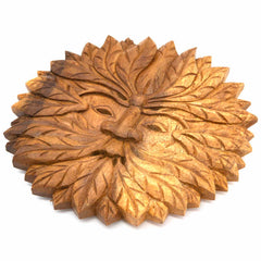 Green Man Carved Plaque - Medium-Siesta Crafts