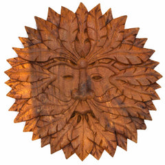 Green Man Carved Plaque - Large-Siesta Crafts