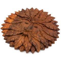 Green Man Carved Plaque - Large-Siesta Crafts