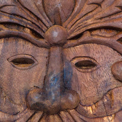 Green Man Carved Plaque - Large-Siesta Crafts