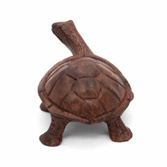 Hand Carved Dark Stained Tortoise-Siesta Crafts