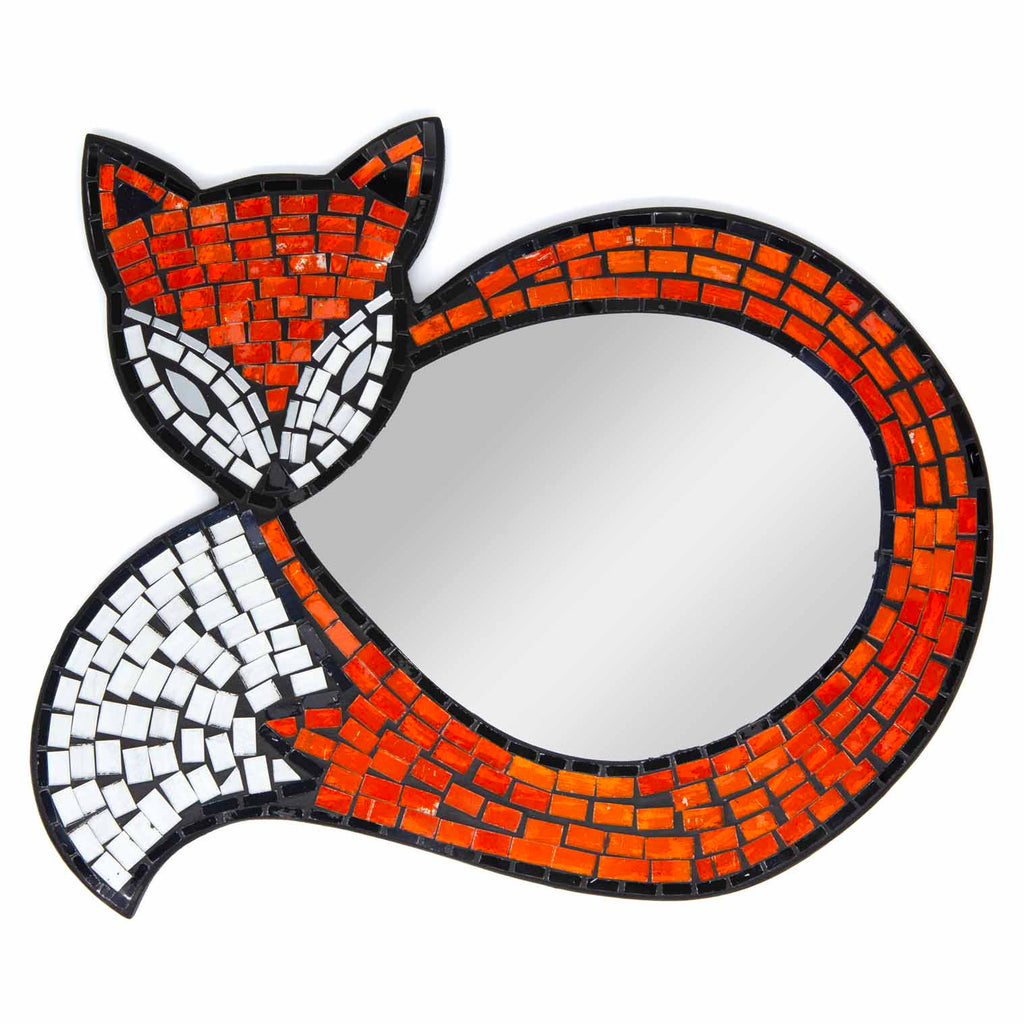 Fox Mosaic Mirror Medium
