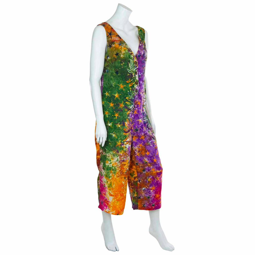 Celestial Button Jumpsuit-Siesta Crafts