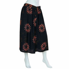 Black Sun Button Skirt-Siesta Crafts