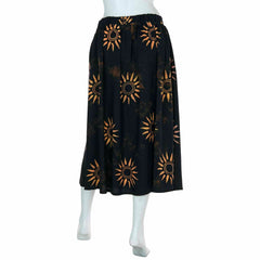 Black Sun Button Skirt-Siesta Crafts