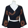 Black Sun Wrap Top-Siesta Crafts