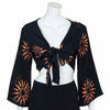 Black Sun Wrap Top-Siesta Crafts