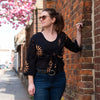 Black Sun Wrap Top-Siesta Crafts