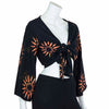 Black Sun Wrap Top-Siesta Crafts