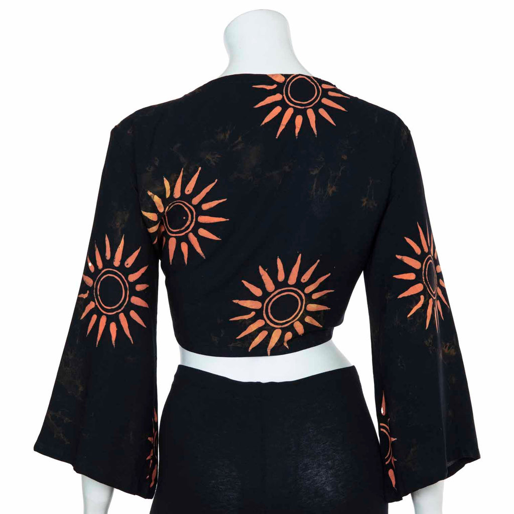 Black Sun Wrap Top-Siesta Crafts