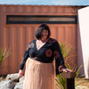 Black Sun Wrap Top-Siesta Crafts