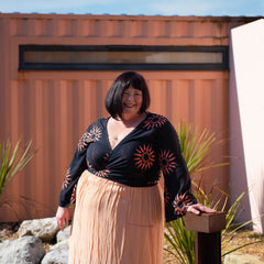 Black Sun Wrap Top-Siesta Crafts