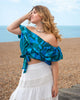 Bali Flower Bardot Top with Tie-Siesta Crafts