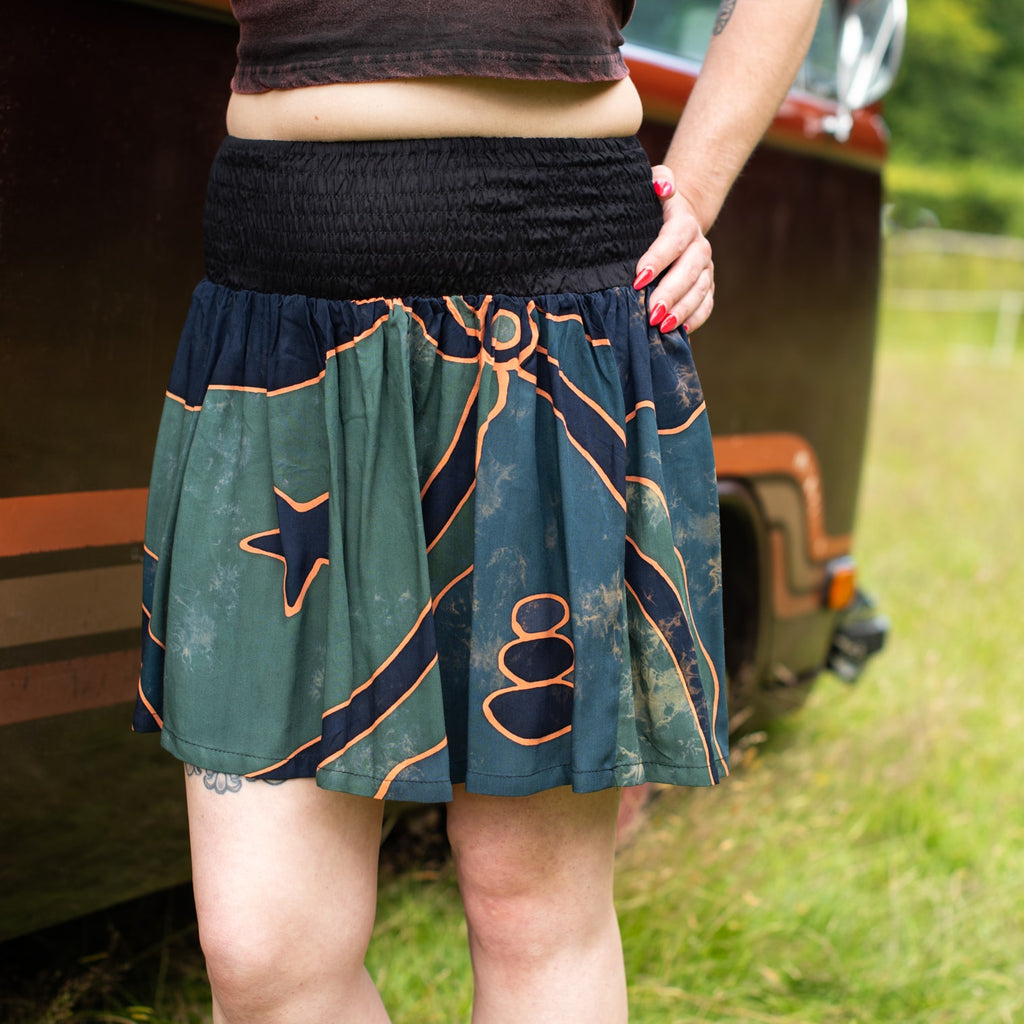 Bali Print Mini Skirt-Siesta Crafts