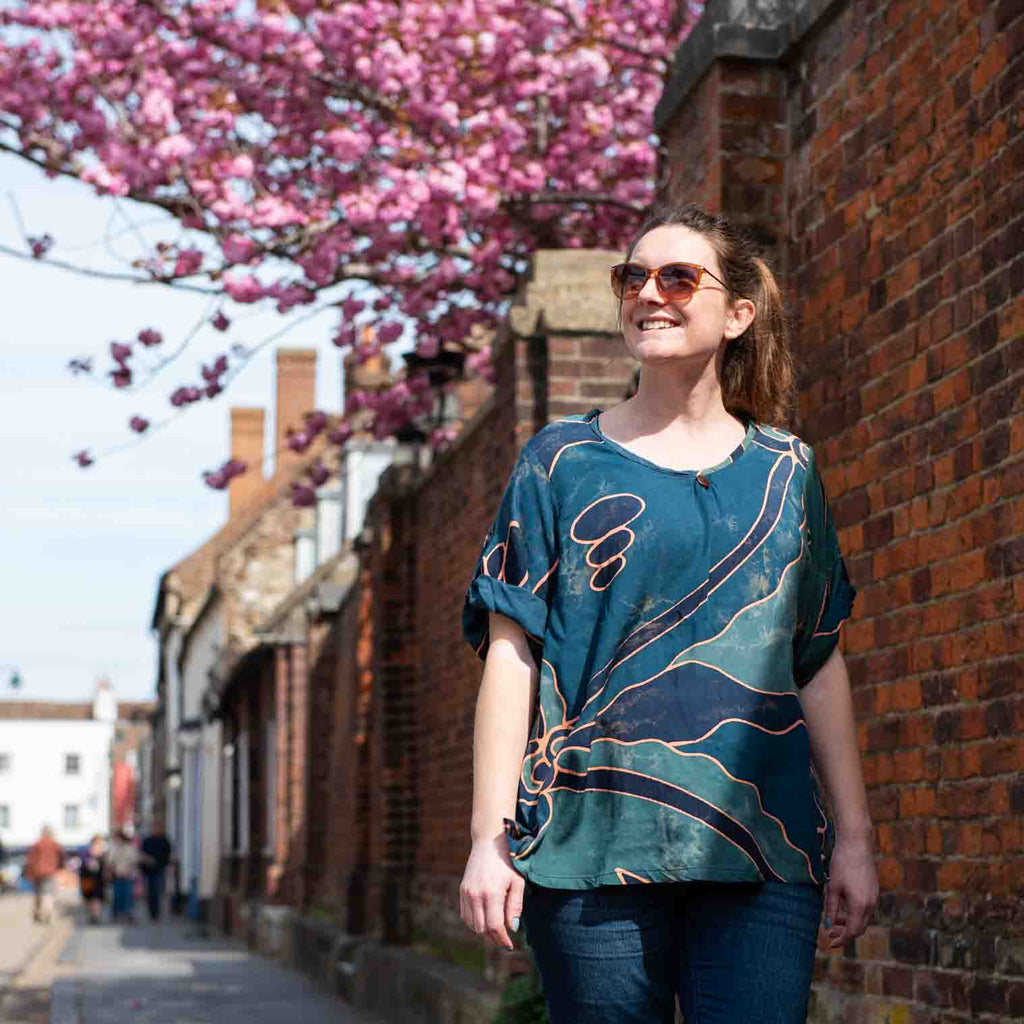 Button Sleeve Top-Siesta Crafts