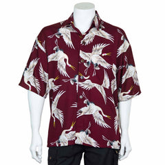 Crane Print Shirt-Siesta Crafts