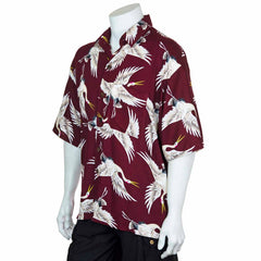 Crane Print Shirt-Siesta Crafts