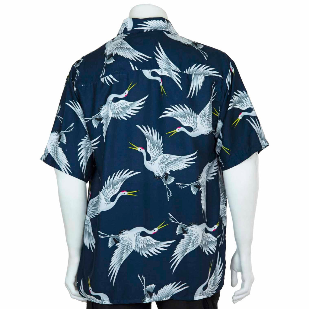 Crane Print Shirt-Siesta Crafts